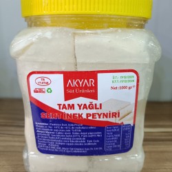 Ezine Akyar Tam Yağlı İnek Peyniri 1 KG Bidon