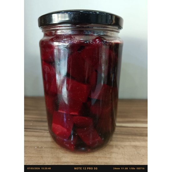 Organik Yenge Pancar Turşusu Büyük 850 Gr