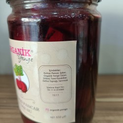 Organik Yenge Pancar Turşusu Küçük 650 Gr