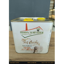 Naturel Sızma Soğuk Sıkım Taş Baskı Zeytin Yağı 2 LT Teneke