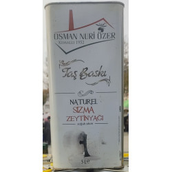 Naturel Sızma Soğuk Sıkım Taş Baskı Zeytin Yağı 5 LT Teneke
